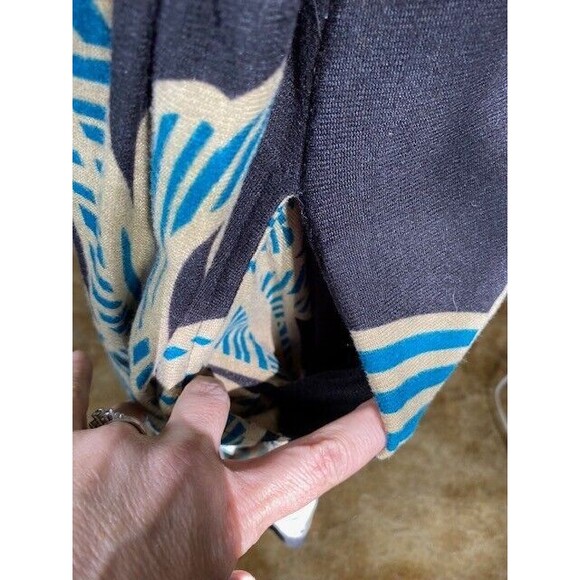 Ice Silk Women's Sz 2XL Black Stretch Pleated Bohemian Flutter Long Sleeve Dress - Picture 6 of 13